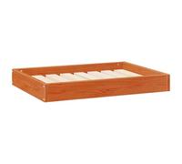 Mhdvray Lit pour Chien en Bois de Pin Massif 72 x 54 x 9 cm, Panier de Couchage Design Moderne avec Finition Cire Marron, Cadre de Lit Durable et Élégant pour Petit et Moyen Chien en Intérieur