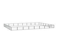 Mhdvray Parc pour Chien 28 Panneaux, Enclos Chiot Modulable en Acier Enduit de Poudre Noir, Clôture de Dressage Robuste 800x600x50cm, Parc de Jeu Extérieur et Intérieur pour Animaux