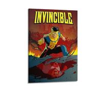 MHEGSNGA Invincible Poster sur toile vintage pour décoration de chambre à coucher, décoration de chambre à coucher, 30 x 45 cm, style cadre