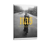 MHEGSNGA Poster Nas vintage - Décoration de chambre à coucher - Impression sur toile pour chambre à coucher - 30 x 45 cm - Style cadre