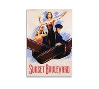 MHEGSNGA Poster Sunset Boulevard - Couverture d'art vintage - Décoration de chambre à coucher - Affiches sur toile pour chambre à coucher - 30 x 45 cm - Sans cadre