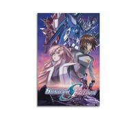MHEGSNGA Poster vintage Gundam SEED FREEDOM - Décoration de chambre à coucher - Impression sur toile pour chambre à coucher - 50 x 75 cm - Style vintage - Sans cadre