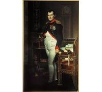 MHFFDYIV Célèbre Tableau Vintage Art Mural Toile Portrait en pied de Napoléon Ier dans son étudeTuileries Peinture de Jacques Louis David Images d'Affiches d'Art Pour la Décoration Murale 60x90cm