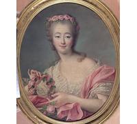 MHFFDYIV De Célèbres Tableaux Peinture Abstraite Imprimé sur Toile Madame Du Barry de François Hubert Drouais Photo d'Art d'Affiche Pour les Décorations pour la Maison 60x90cm