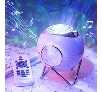 MHGLOVES Projecteur Ciel Étoile Rotatif, Lampe Projecteur Rechargeable USB LED Musicale avec 14 Modes & Télécommande & Timer & Support Métal pour Enfants Adultes Cadeaux Maison Soirée Décoration