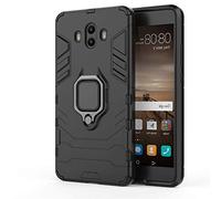MHHQ Coque Huawei Mate 10, 2 en 1 Armour Style Robuste Hybrides Double Couche Armure Defender TPU + PC Hard Coques Case Cover avec Support Magnétique Car Mount pour Huawei Mate 10 -All Black