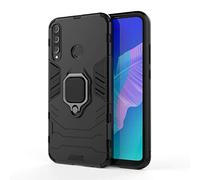 MHHQ pour Huawei Y7P/P40 Lite E Coque, 2 en 1 Armour Style Robuste Hybrides Double Couche Armure Defender TPU + PC Case Cover avec Support Magnétique Car Mount pour Huawei Y7P/P40 Lite E -All Black