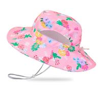 MHJY Chapeau Enfant Bob Bebe Fille Soleil Casquette Anti UV Chapeau de Soleil Bob Pliable Été Réglable à Large Bord pour Tout-Petits 2-8 Ans