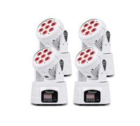 BeamZ MHL74 - 4 x Lyres Wash 7x LED RGBW 10W - Blanc