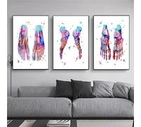 MHLCMG Moderne Affiche Couleur Pied Os Anatomie Toile Tableau Art Peintures Decoration Murale pour Clinique Tableau Decoration, sans Cadre (3X50X70CM)