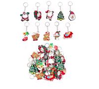 MHMondawn porte-clés en Silicone Noël Enfants Père Noël Dessin Animé Mini Cadeaux Fête