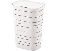 MHOME Coffre à linge - 55 L - Blanc