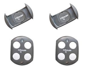 MHOUSE GTX4x2 de Télécommande 433,92 MHz 4 Canaux, Compatible avec MHOUSE TX4, MHOUSE MT4 MOOVO, MHOUSE TX3 (Paquet de 2)