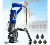 Mhp-20 1300W Perforateur Hydraulique Pratique Électrique 6mm Outils De Perforation 5 Matrices Ensemble, Pour Poinçonner Dans Acier, Fer, Aluminium, Cuivre Et Autres Matériaux En Feuille,Channelsteel