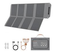 MHPOWOS Chargeur solaire pliable 80 W, panneau solaire portable pour le camping avec sorties USB C, USB A et CC, mini-chargeur 19 V pour smartphone, randonnée, voyages en plein air, camping