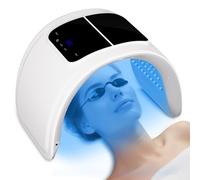 mhpoycd Masque de thérapie à la lumière rouge pour le visage et le corps - 7 couleurs de circulation par lumière LED avec minuterie, salon de beauté, spa à domicile, soins de la peau, rajeunissement