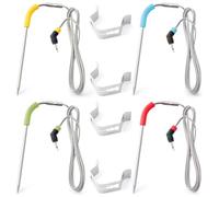 Mhrxusd Lot de 4 sondes de température de viande de rechange pour Weber Smart Grilling Hub pour IGrill Mini/2/3 pour Pulse 1000/2000, 4 clips de sonde