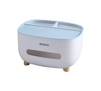 MHTECH Boîte à mouchoirs, boîte à mouchoirs en PVC, boîte Multifonction, Porte-Stylo, Porte-télécommande, Porte-mouchoirs, boîte de Rangement, boîte à mouchoirs cosmétiques (Bleu-1)