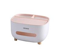 MHTECH Boîte à mouchoirs, boîte à mouchoirs en PVC, boîte Multifonction, Porte-Stylo, Support de télécommande, Porte-mouchoirs, boîte de Rangement, boîte à mouchoirs cosmétiques (Rose-1)