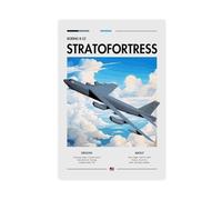 MHTHFD Boeing B-52 Stratofortress - Impression sur toile aéronautique pour chambre à coucher, bureau, chambre, cadeau (60 x 90 cm)