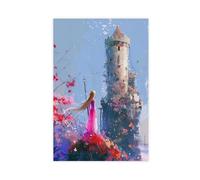 MHTHFD Impression d'art sur toile Princesse Raiponce - Décoration murale pour salon, chambre à coucher - 50 x 75 cm
