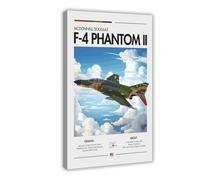 MHTHFD McDonnell Douglas F-4 Phantom II Bomber Print - Guerre Froide Aviation Art Poster Décoration murale pour salon, chambre à coucher 30 x 45 cm