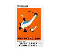 MHTHFD Poster sur toile Off to The Zoo London Underground - Décoration pour chambre à coucher, bureau, chambre - Cadeau 30 x 45 cm