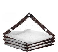 MHUQIA BâChe ImperméAble Transparente avec ŒIllets Bache De Protection Exterieur ÉPaisseur 0.12 Mm Anti-Pluie 3x4m, Anti-PoussièRe BâChes De Protection pour Jardin Pergola
