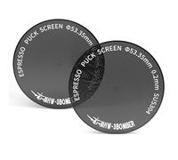 MHW-3BOMBER FG7047B-OS Lot de 2 filtres à café réutilisables avec revêtement en titane ultra fin de 53,35 mm, compatible avec les paniers porte-filtre de 54 mm, accessoire expresso en métal durable