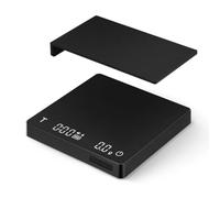 MHW-3BOMBER Mini balance à café avec minuteur, balance à expresso rechargeable avec capteur de gravité, 2 kg/0,1 g, balance de précision pour expresso et café pour, balance de cuisine numérique, noir