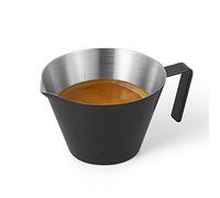 MHW-3BOMBER Originalité G5141B Tasses à expresso 100 ml avec poignée en acier inoxydable, verre doseur à café minimaliste, tasses doseurs, gobelets à sauce 100 ml