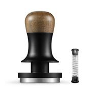 MHW-3BOMBER Tamper à café à base plate, 30 lb, pression constante, calibré, à ressort, avec retour sonore, profondeur auto-ajustable, réinitialisation automatique, tamper à (53mm)
