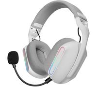 Mhw-Pro Auriculares Inalámbricos 7.1 Argb Flow Bluetooth 5.3 Micrófono Dual Blancos[Video1868]