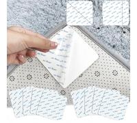 MHwan Anti Derapant Tapis, 8 Pièces Lavables et Réutilisables, Peut Être Divisé en 16 Triangles et 32 Tapis Antidérapant Tapis Rectangulaires, PU Imperméable, Forte Adsorption, Pas de Déformation