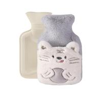 MHwan Bouillotte Eau Chaude Enfant, Adorable Bouillote Tigre avec Housse, Peluche, Douce et Moelleuse, Petite 500 ml, Sûre, Antidéflagrante et Antifuite, Amovible et Propre