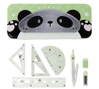 MHwan Compas, 7 Pièces Animaux mignons, Robuste et Durable, Boussole pour lÉcole Primaire, le Collège et le Lycée, Populaire Auprès Des Enfants, Ensemble Boussole, Rapporteur le Règle