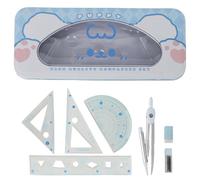 MHwan Compas, 7 Pièces Animaux mignons, Robuste et Durable, Boussole pour lÉcole Primaire, le Collège et le Lycée, Populaire Auprès Des Enfants, Ensemble Boussole, Rapporteur le Règle