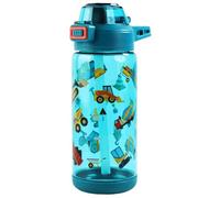 MHwan Gourde pour enfants, 600 ml, robuste et incassable, gourde anti-fuite avec paille, sans BPA, belle bouteille d'eau pour enfants, convient pour l'école, les voyages, ouverture du couvercle