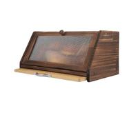 Mhwgo Boîte à Pain En Bois avec planche à découper,Boîte de Rangement pour Pain avec ventilation,Porte Magnétique Fenêtre Acrylique,Grand Countertop cuisine stockage du pain conteneur à Boîte à Pain