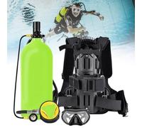 MhWrughts Kit de Bouteille de plongée Portable avec Adaptateur à étrier, Bouteille de plongée 3L/4L avec Harnais Dorsal, équipement respiratoire sous-Marin Yellow4L-A