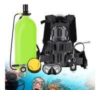 MhWrughts Kit de plongée avec Sac à Dos, Harnais et manomètre, Bouteille de plongée Portable 3000 PSI, Mini équipement de plongée 3L4L Yellow3L-B