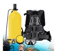 MhWrughts Kit de plongée avec Sac à Dos, Harnais et manomètre, Bouteille de plongée Portable 3000 PSI, Mini équipement de plongée 3L4L Green3L-A