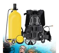 MhWrughts Kit de plongée avec Sac à Dos, Harnais et manomètre, Bouteille de plongée Portable 3000 PSI, Mini équipement de plongée 3L4L Green4L-B