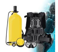 MhWrughts Kit de plongée Portable 3000 PSI, Bouteille de plongée 3L/4L avec Harnais Dorsal réglable, Mini équipement de plongée de Secours pour la plongée Loisir Green3L-A