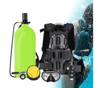 MhWrughts Kit de plongée Portable 3000 PSI, Bouteille de plongée 3L/4L avec Harnais Dorsal réglable, Mini équipement de plongée de Secours pour la plongée Loisir Yellow3L-B