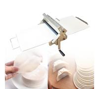 MhWrughts Laminoir à Pâte Pliable, Laminoir à Pâtisserie en Acier Inoxydable, Pizza, Laminoir Manuel Professionnel, épaisseur Réglable 0,5-27mm, pour Boulangerie, Pizza,RS201