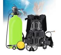 MhWrughts Mini Bouteille de plongée avec Masque et Adaptateur de Fixation, équipement de plongée Portable en Aluminium 6061, Bouteille de Respiration sous-Marine 3L/4L Yellow4L-B