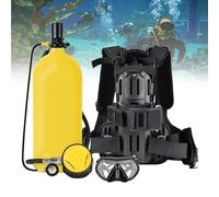 MhWrughts Mini Bouteille de plongée avec Sac à Dos à Double bandoulière, Bouteille de plongée Portable 3L/4L 3000PSI, équipement de plongée en Aluminium 6061 Green3L-A