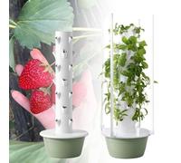 MhWrughts Système de Culture hydroponique automatisé à Tour Verticale avec Lampes LED, kit de Culture Hors-Sol pour légumes-Feuilles, Melons et Fraises,5Layer-Green