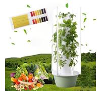 MhWrughts Système de Culture hydroponique, Tour de Culture intérieure automatisée avec Lampes de Culture à LED, kit hydroponique Intelligent empilable pour légumes-Feuilles,7Layer-Green